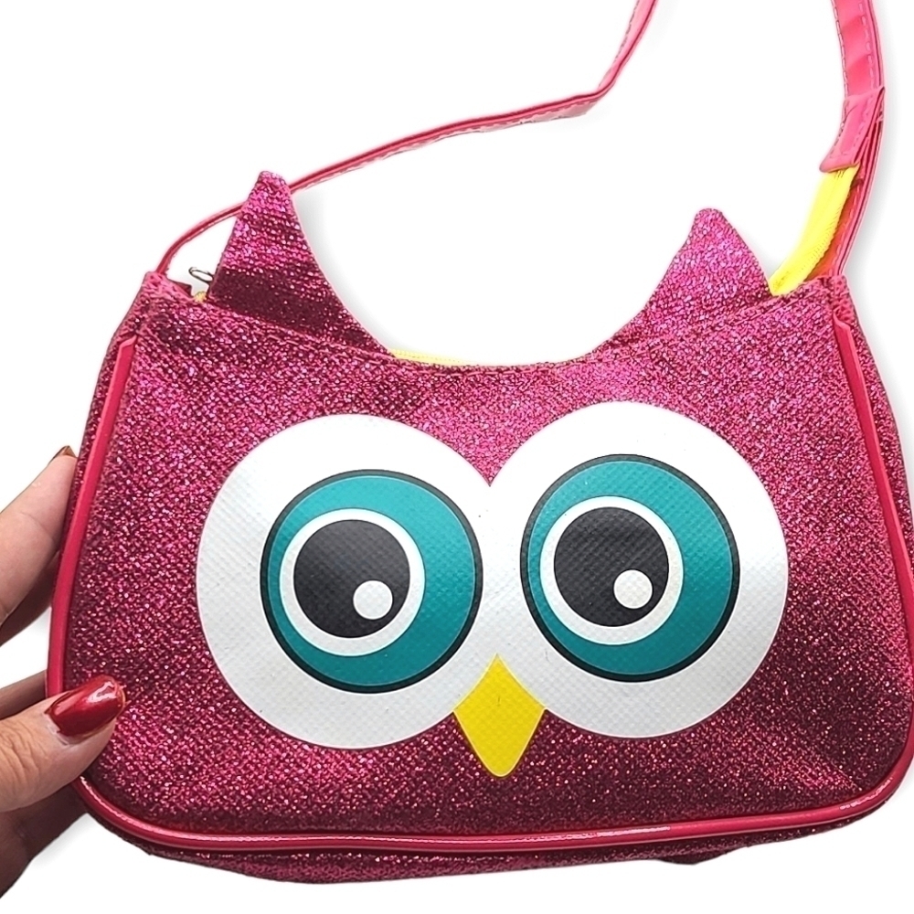 Fuscia Sparkly Owl Bag